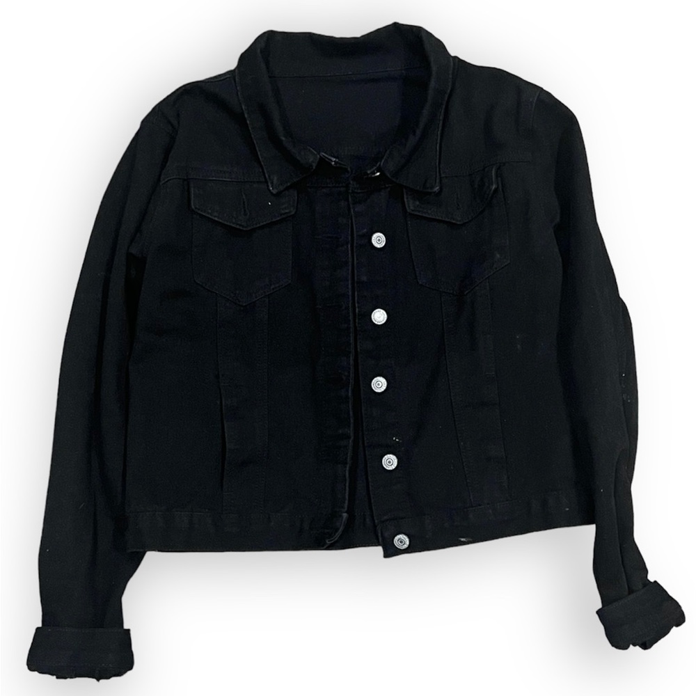 Black denim jacket